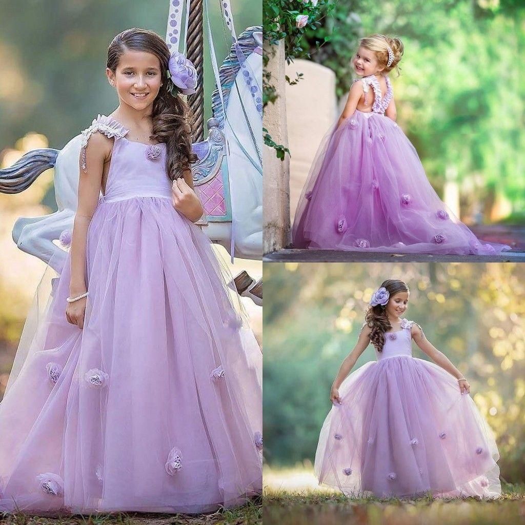 light purple flower girl dresses