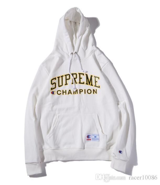 white and gold champion hoodie