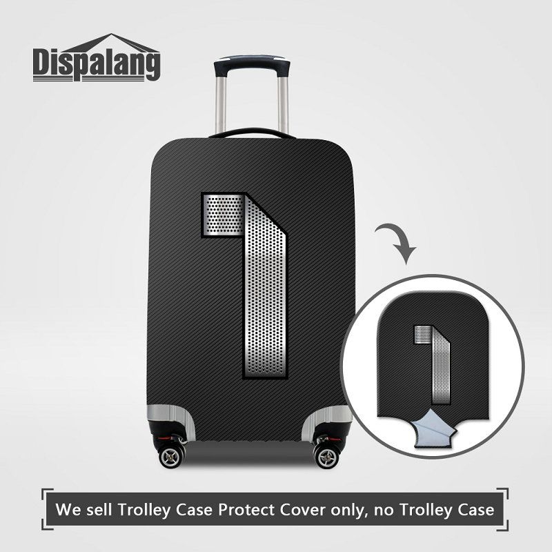 4 Size Red Train Printed Business Luggage Protector Travel Baggage Suitcase Cover