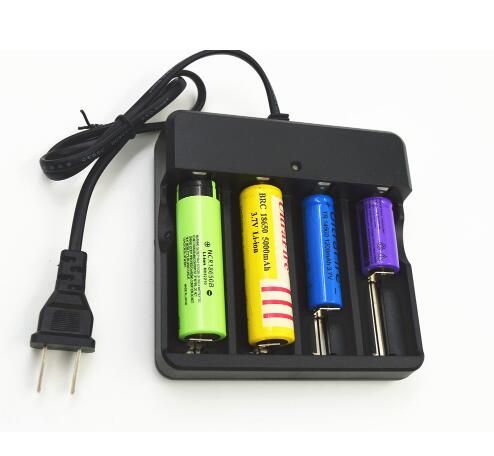 Eu Plug 4Slots Battery Charger With Protection 18650 Lithium-Ion Battery HI