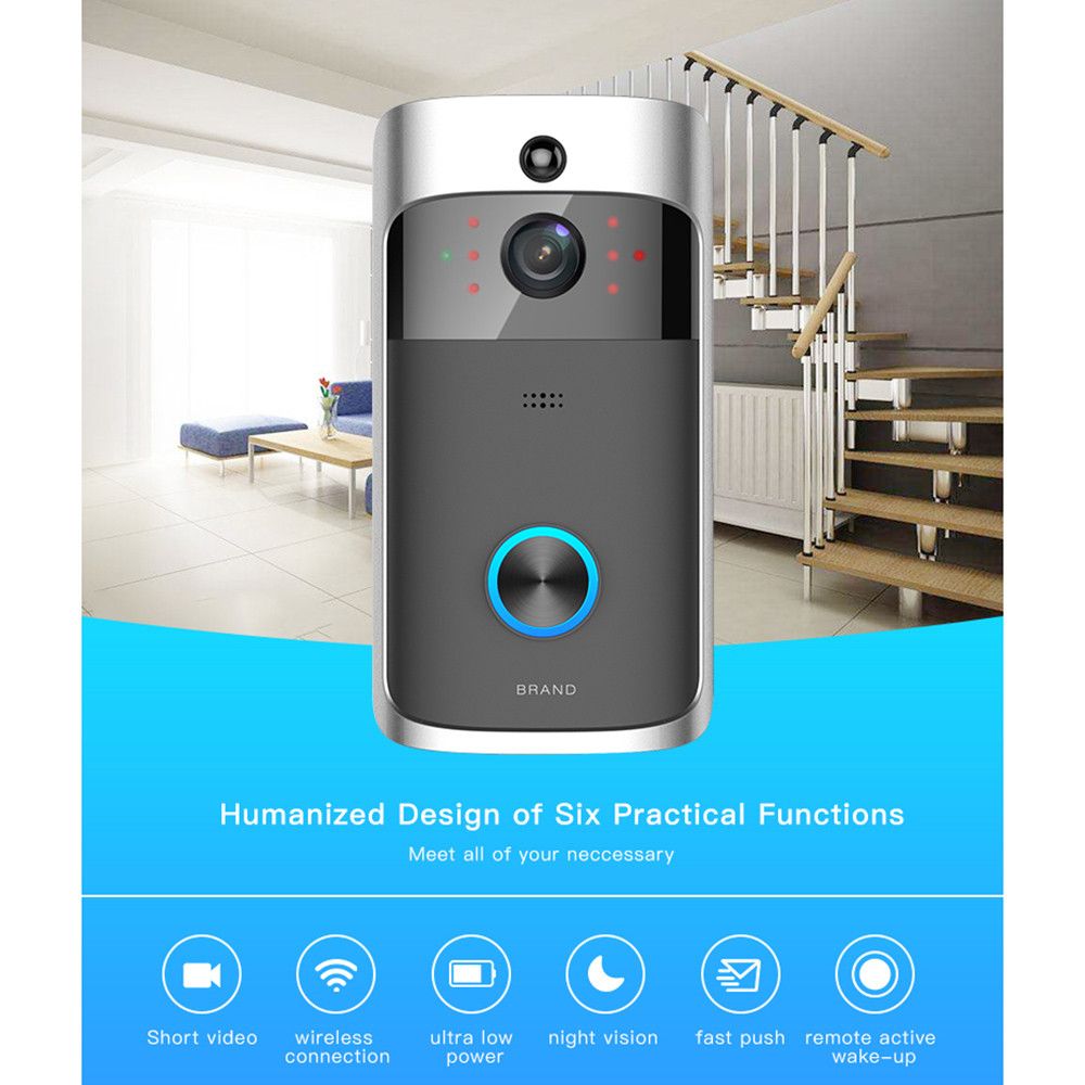 2019 Smart Video Wireless Wifi Doorbell Ir Visual Camera Record