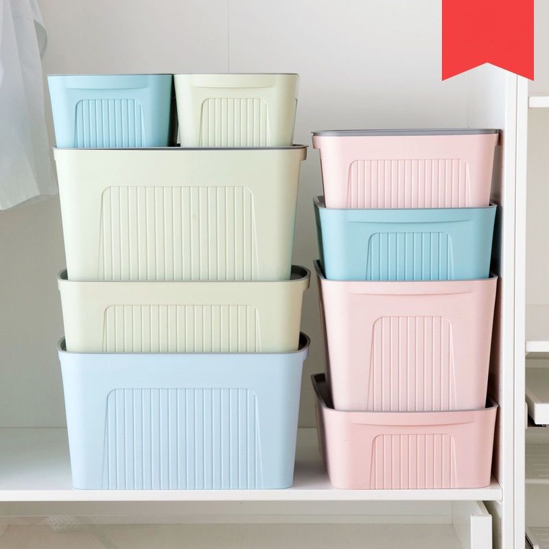 2019 Large Covered Storage Box Wardrobe Storage Box Plastic