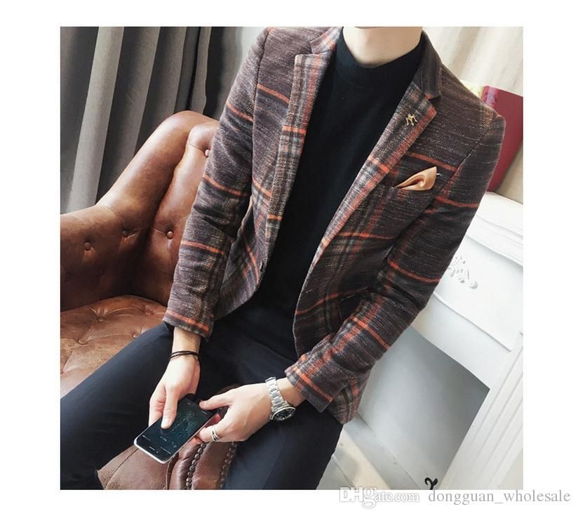 mens plaid blazer vintage