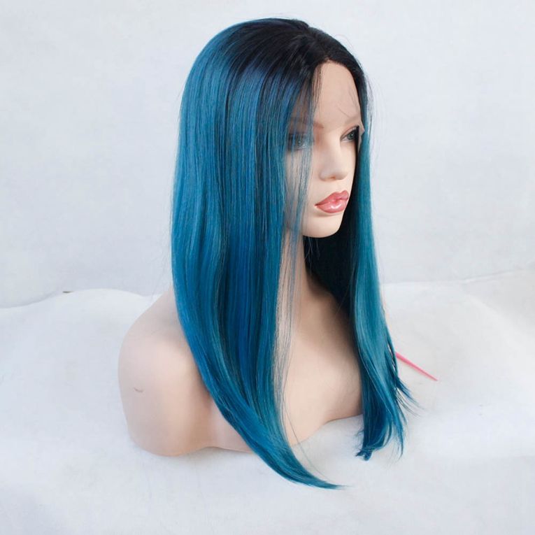 blue ombre wig