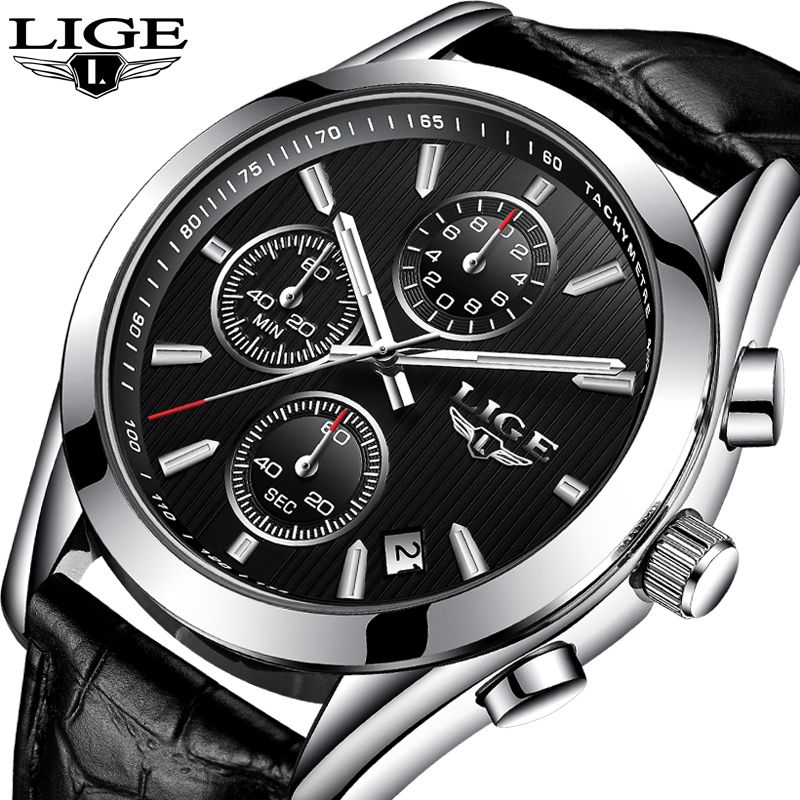 lige men's fashion quartz watch