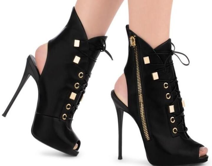sexy peep toe booties