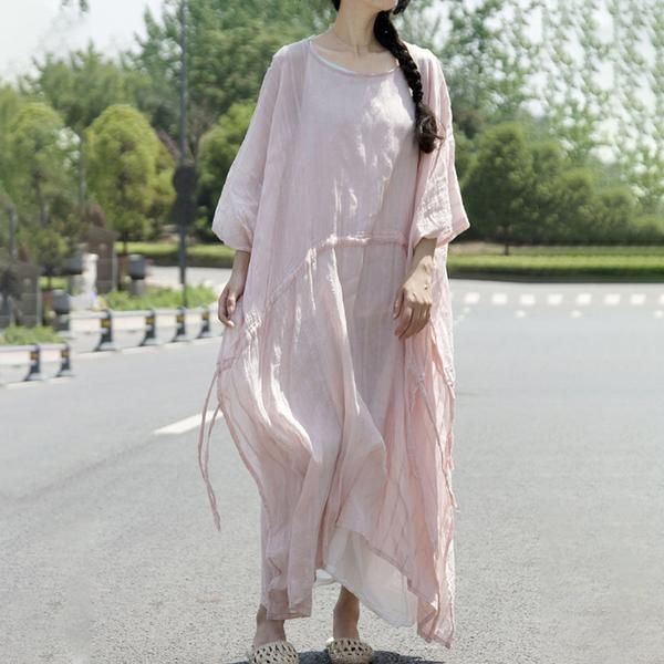 Acquistare Maxi Vestiti Larghi Rosa Del Cotone Di Estate Del Vestito Dalle  Donne Il Vestito Lungo Elegante Dalle Donne Trasporto Libero Tutti I  Clienti Economico | Consegna Veloce E Qualità | DHgate Italy