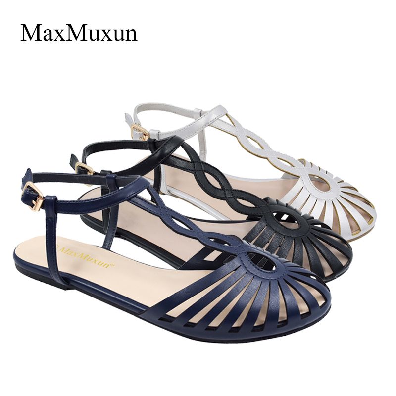 cute white flat sandals