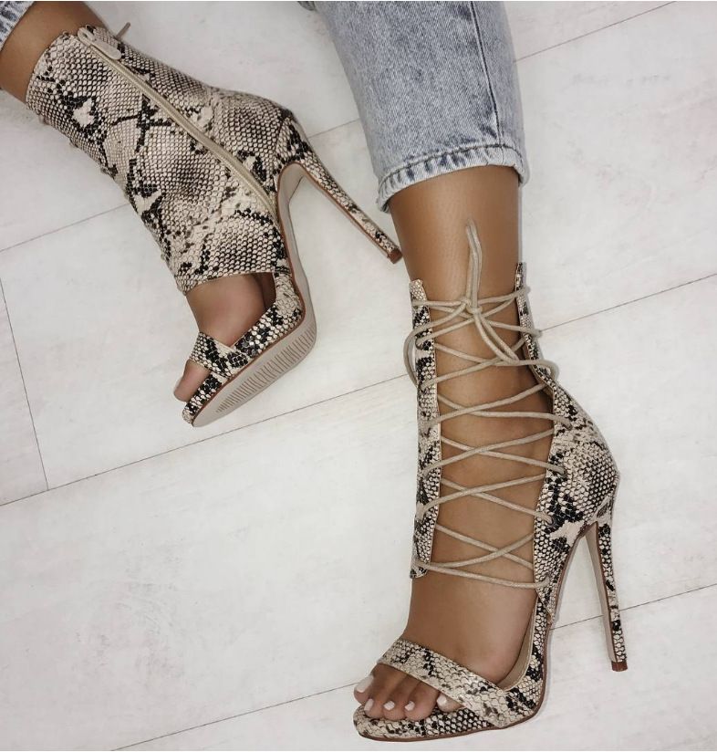 stiletto gladiator heels
