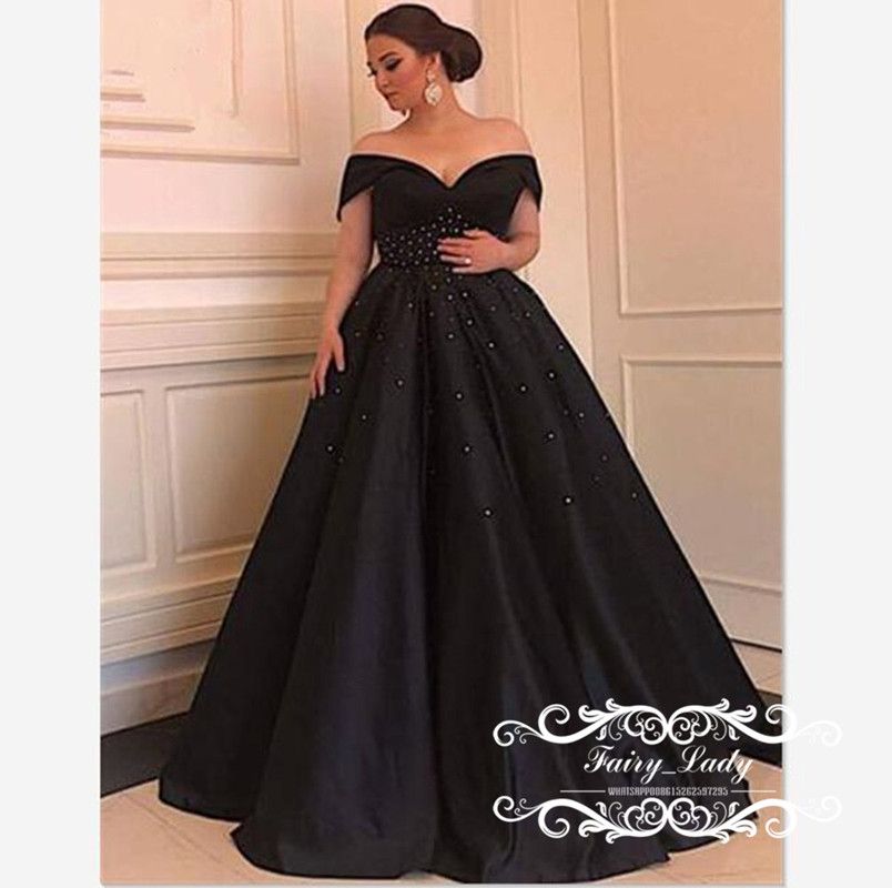 black gown for plus size ladies