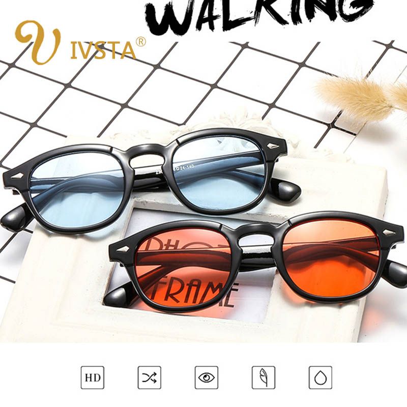 Kaufen Sie Ivsta Neue Mode Johnny Depp Sonnenbrille Männer Stil Runde Töne  Ozean Objektiv Marke Party Show Sun Gläsern Frauen Blaue Niete Billig |  Schnelle Lieferung Und Qualität | De.dhgate