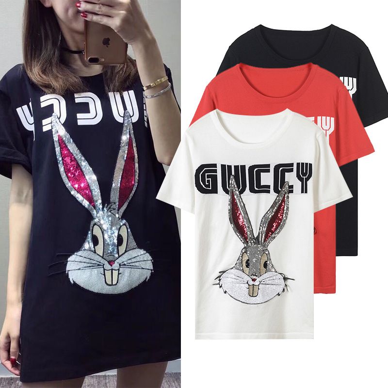 ensayo dignidad Subir 2018 diseñador de la marca de verano camisetas de mujer tallas grandes  remeras de moda Lentejuelas