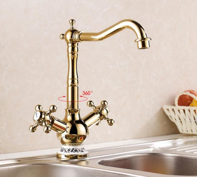 2019 Top Quality Gold Kitchen Cold And Hot Water Faucets Mixer