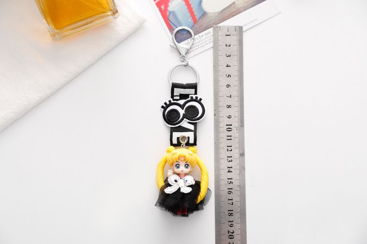 Randomly Lot of 10 Anime Cartoon Metal Keychain Key Ring Xmas Gift Set