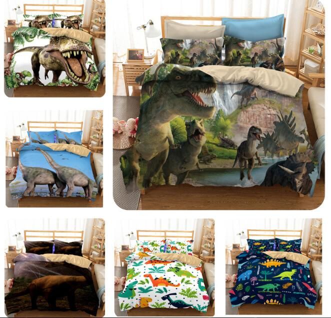 3d Dinosaur Printed Duvet Cover Cartoon Bedding Set Print Bedclothes With Pillowcase Bed Sets From