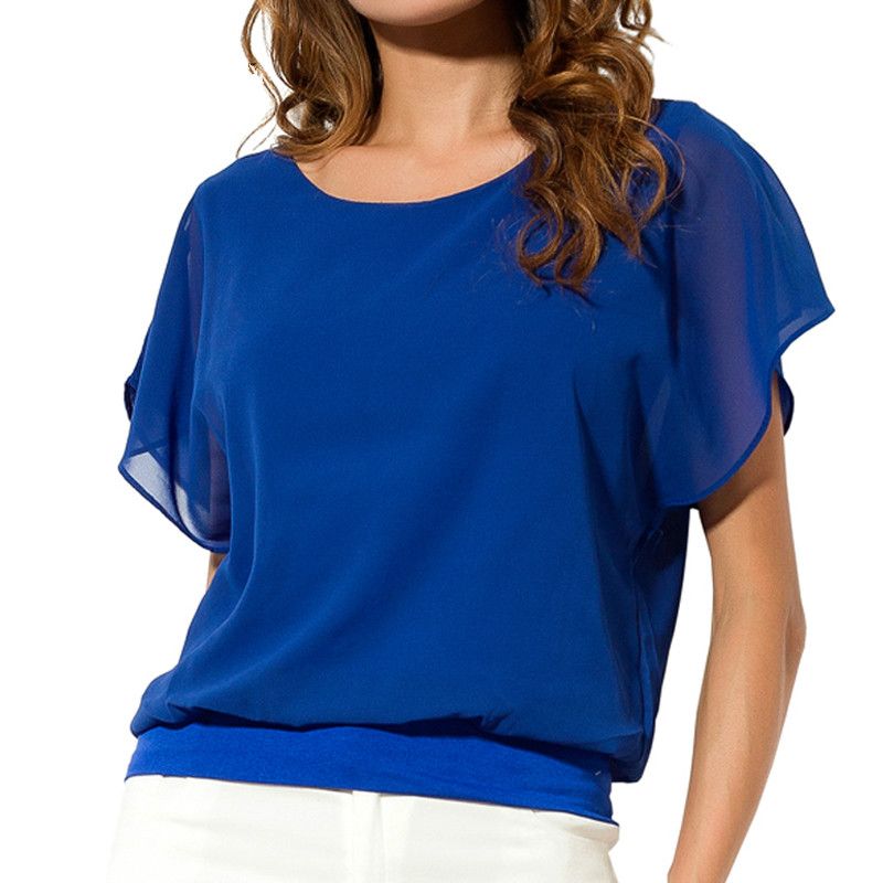 women's plus size red white and blue tops