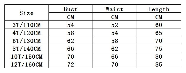 Toddler Dress Size Chart