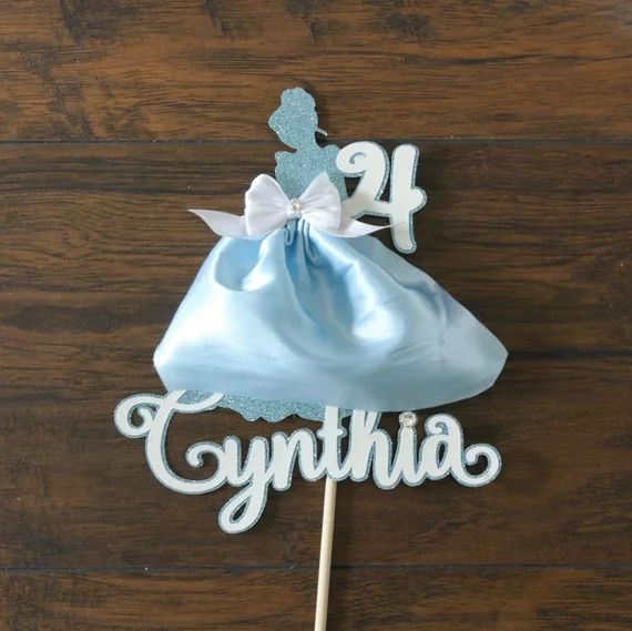 2019 Personalize Glitter Any Name Age Princess Girl Birthday Cake
