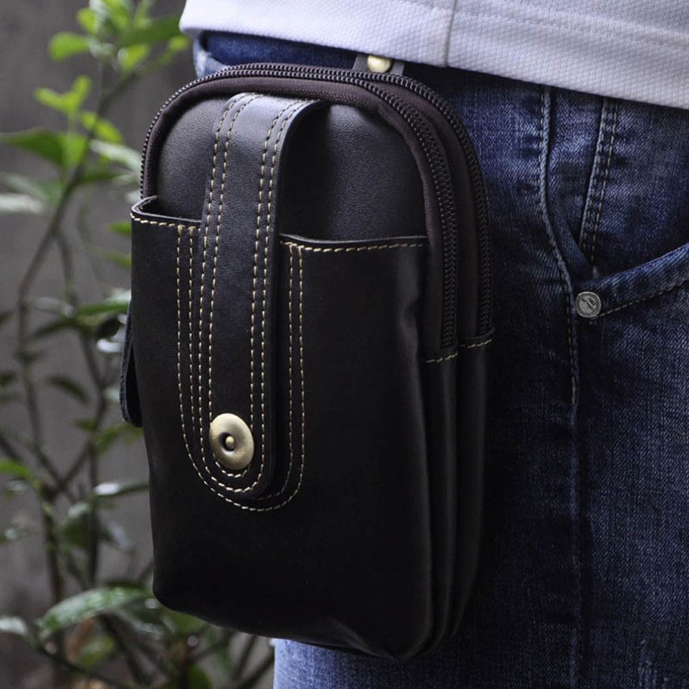 leather hip belt bag