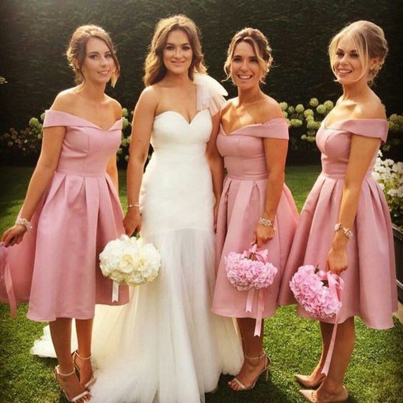 simple bridesmaid dresses short