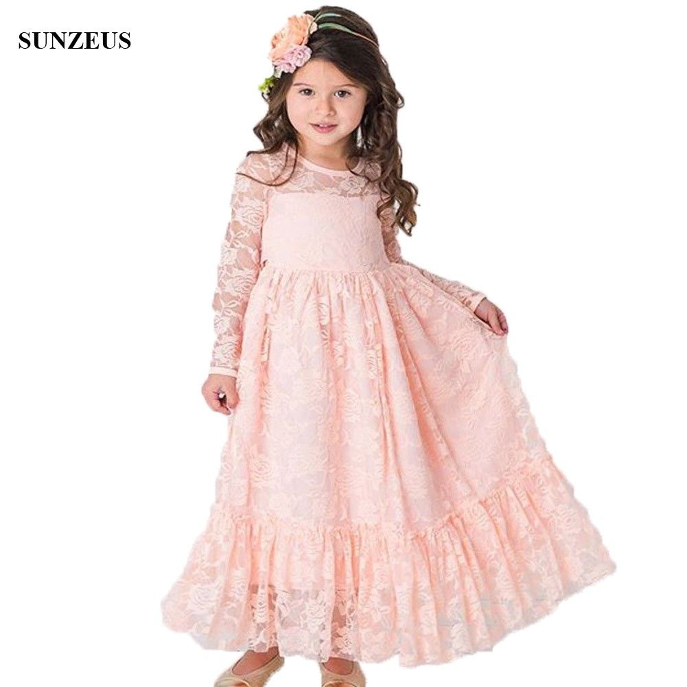 simple lace flower girl dress