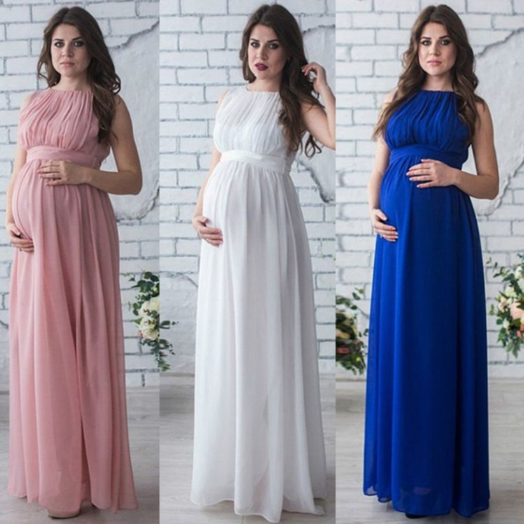 Compre Vestido De Maternidad Vestido De Embarazo Dama Elegante Vestidos  Embarazadas Mujeres Gasa Fiesta Formal Vestido De Noche Foto Disparar  Vestidos Largos A 22,65 € Del Sex Lady | Es.Dhgate.Com