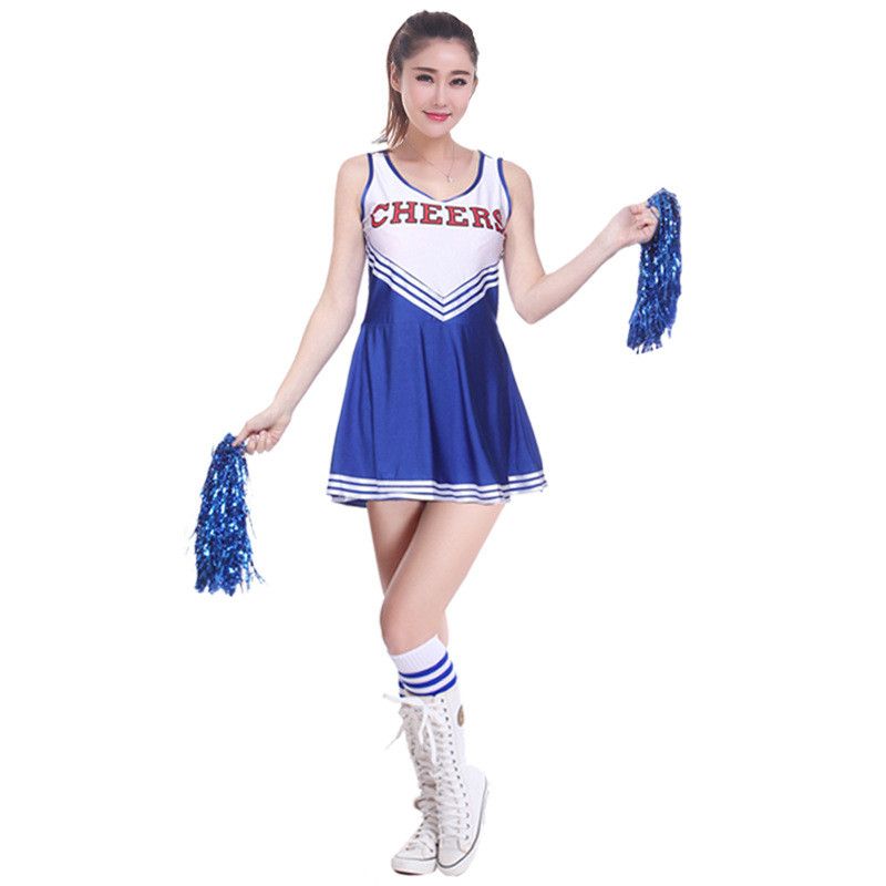 Cheerleader Schoolgirl Porn - Compre High School Cheerleader Menina Cheerleading Uniforme Cheerleading  Vestido Azul Preto Rosa Roxo Sexy De Beke, $39.44 | Pt.Dhgate.Com