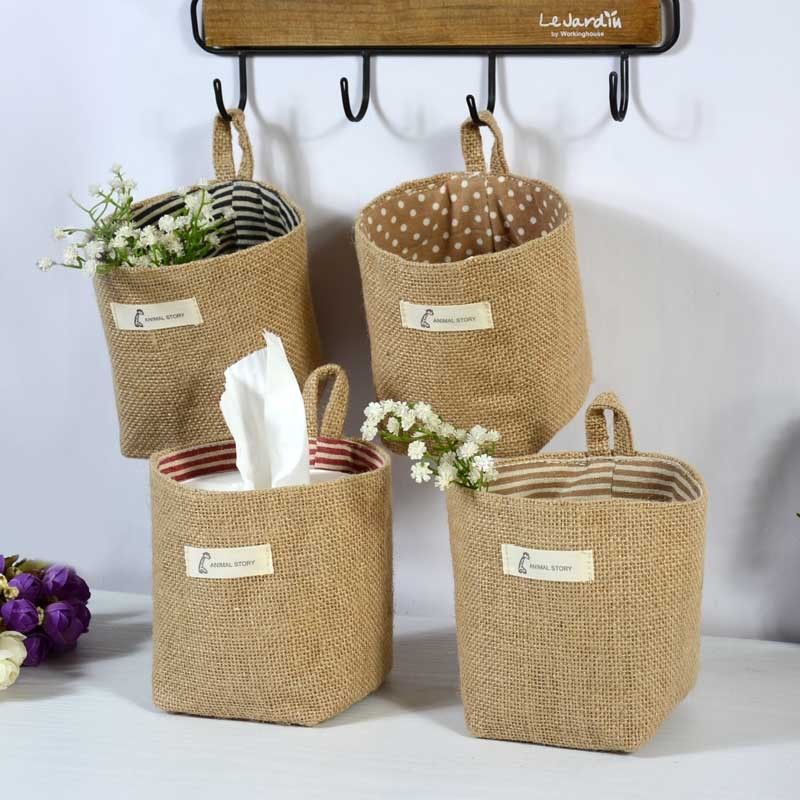 small woven storage baskets