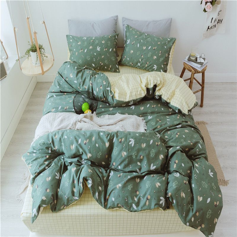 green twin sheet set