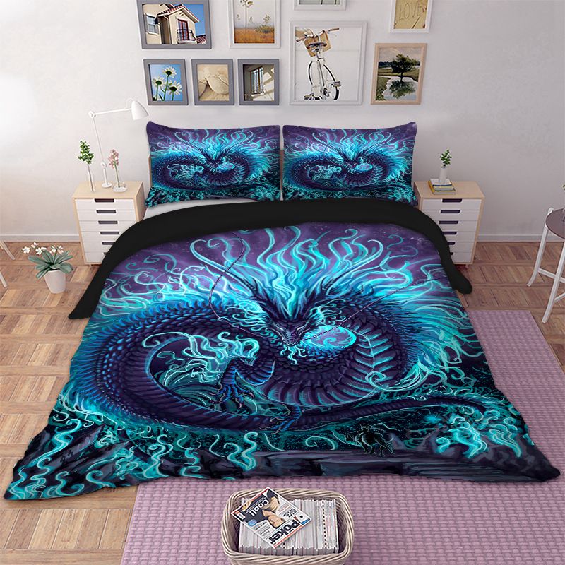 Cool Dragon Bedding Set Animal Duvet Cover Quilt Cover Bed Pillow