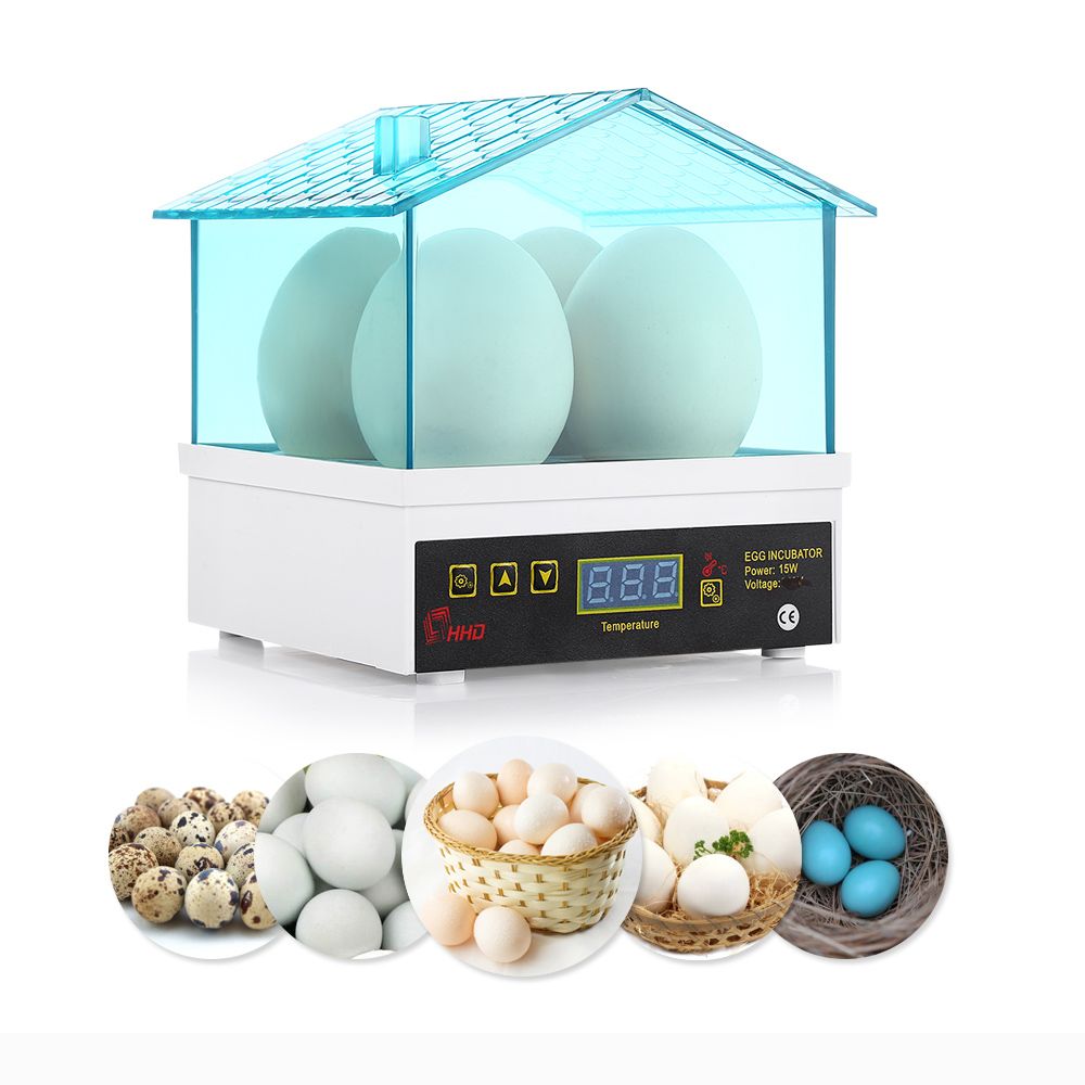huevos de pato Incubadoras de huevos 6 huevos Máquina de incubación ajustable para el hogar Temperatura automática para huevos de pollo