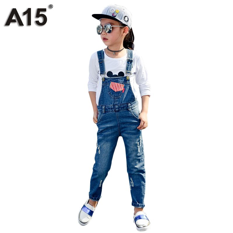 girls jean overalls