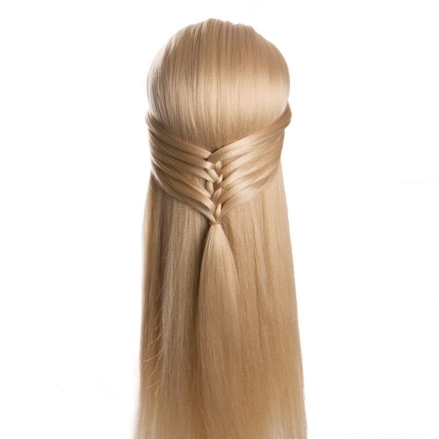 80cm Hair Synthetic Female Mannequin Head Hairstyles Hairdressing