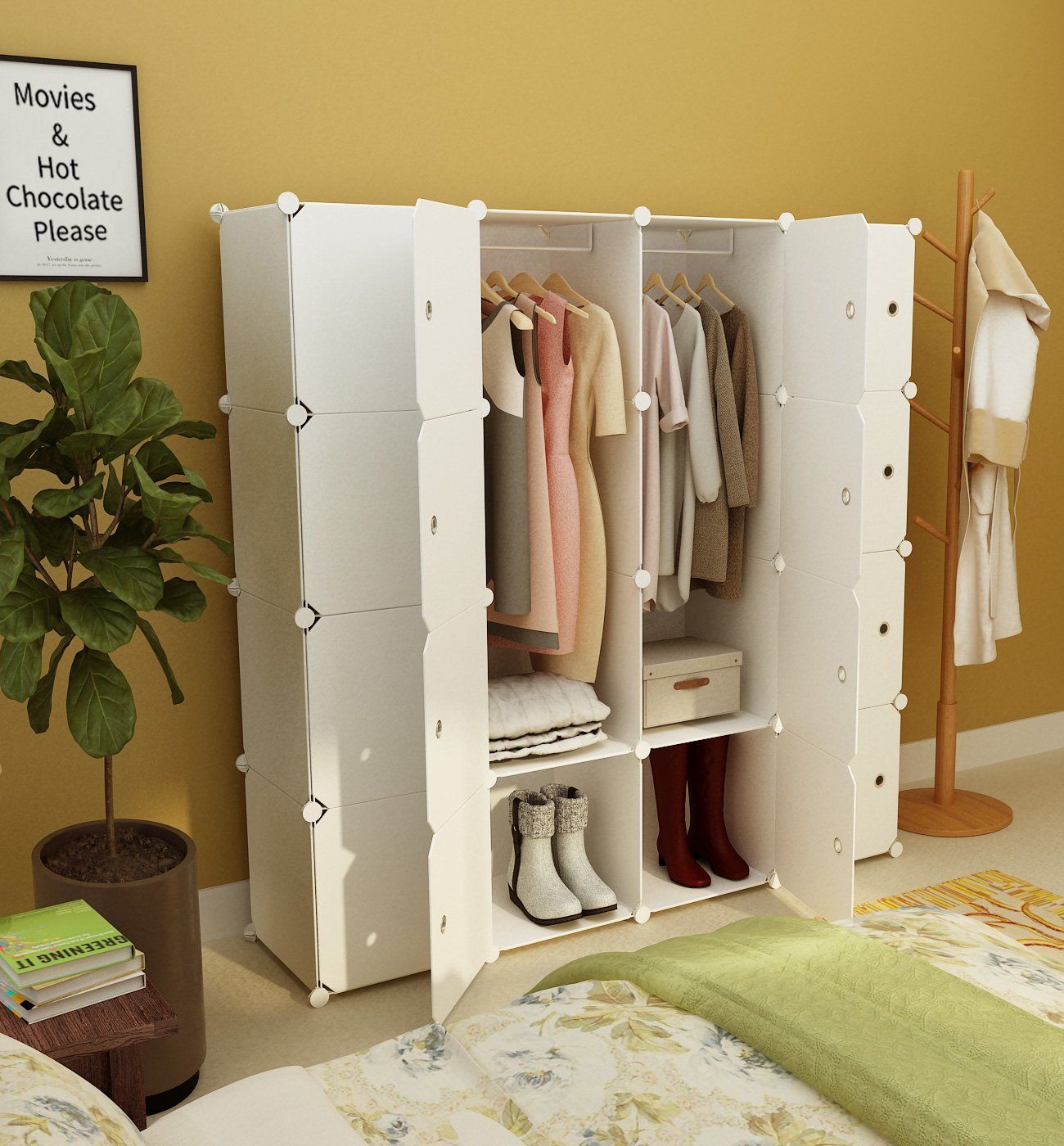 2020 Portable Clothes Closet Wardrobe Bedroom Armoire Dresser Cube