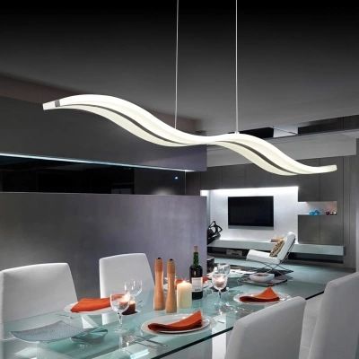 Simple Ultra Thin Led Restaurant Fashion Ogee Meals Chandeliers