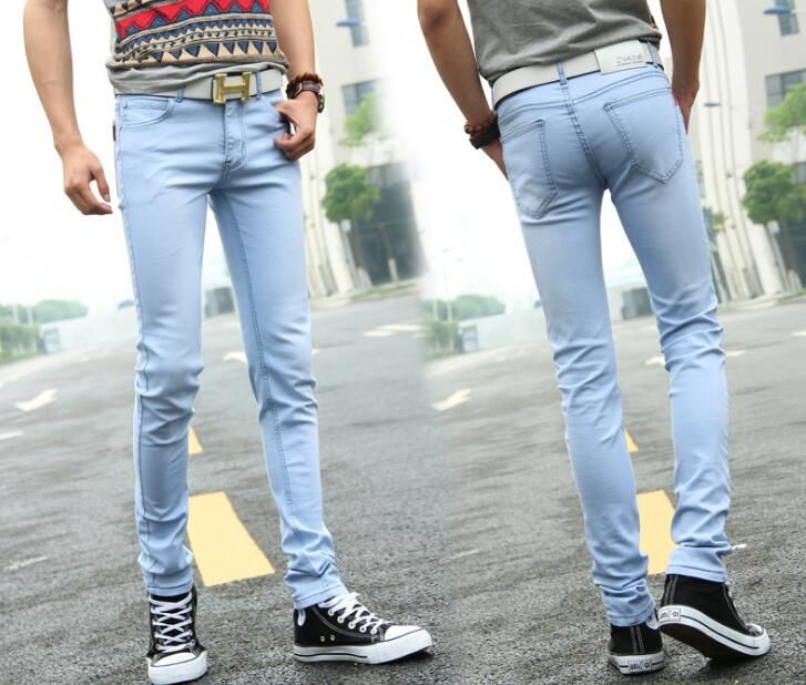 light denim jeans men's style