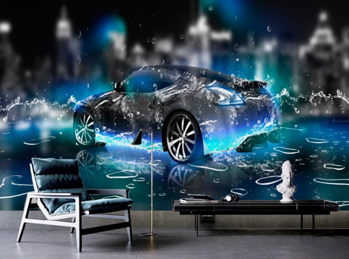 Hd Wallpaper For Bedroom Walls Water Sports Car 3d Wall Paper For Living Room Photo Non Woven 3d Stereoscopic Wallpaper Wallpapers For Hd Wallpapers