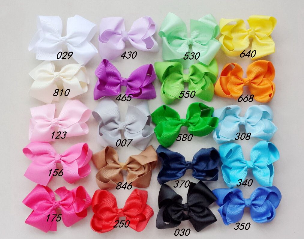 Gril Diy Handmade Headwear Big 4 Inch Grosgrain Ribbon Bowknot