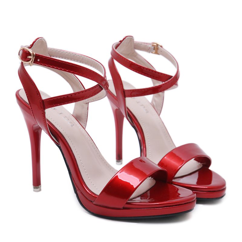 ladies red slingback shoes