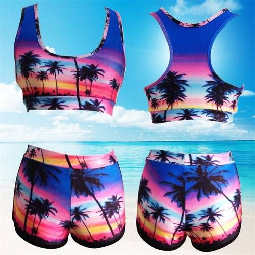 2018 Hot Female Fission Two Pieces Charming And Sexy Coconut Bikini