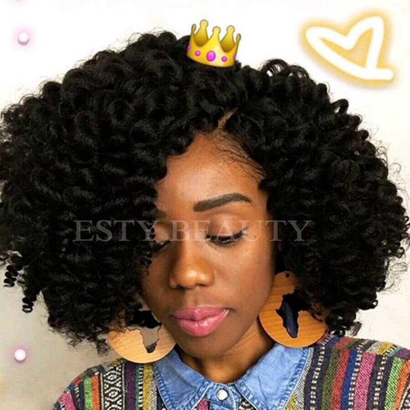 2020 Jumpy Wand Curl Short Length Ombre Crochet Hair Extension