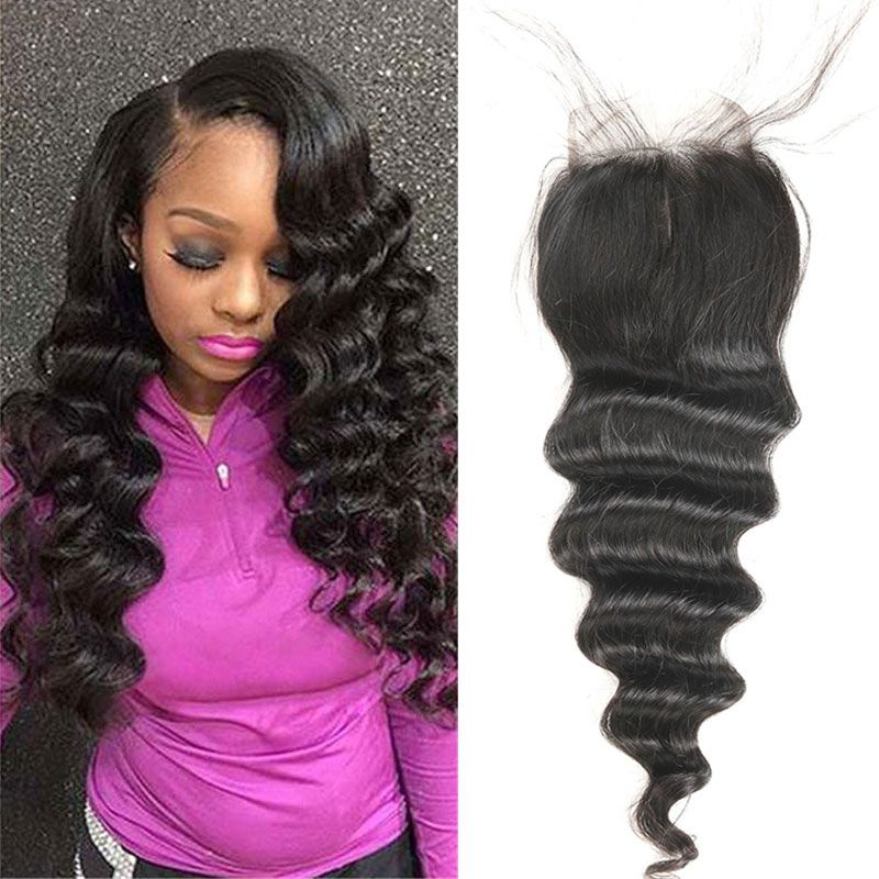 Peruvian Lace Closure 4x4 Inch Loose Wave Free Part Middle Part Three Part With Baby Hair 100 Remy Human Hair Silk Top Closure Full Lace Wigs From Mihair2 51 Dhgate Com