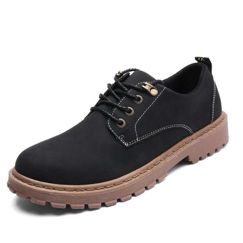Mens Comfortable Casual Tooling Boots Men Fashion British Shoes