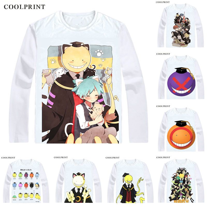 Assassination Classroom Ansatsu Kyoushitsu T Shirts Long Sleeve Shirts Anime Manga Korosensei Octopus Grim Reaper Demon King Cosplay Shirt Cool And Funny T Shirts Buy A T Shirt From Feisnow 11 57 Dhgate Com