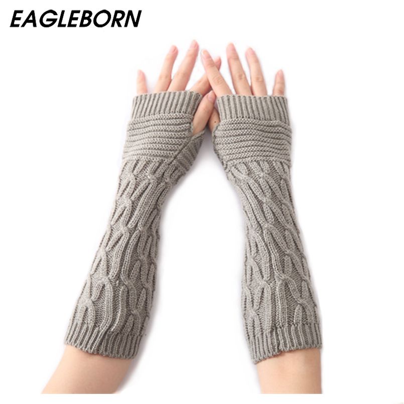 2021 Women Gloves Womens Arm Warmers Autumn Winter 31cm Knitted Arm Sleeves  Solid Color Long Knitted Fingerless Gloves From Tabshift, $11.26 |  DHgate.Com