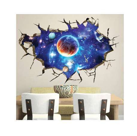 bezorgdheid gangpad vacht 2021 Galaxy Planet Space Muursticker Voor Kinderen Jongens Slaapkamer Kunst Vinyl  3D Muursticker Peel And Stick Van Gandolfi, 11,64 € |DHgate