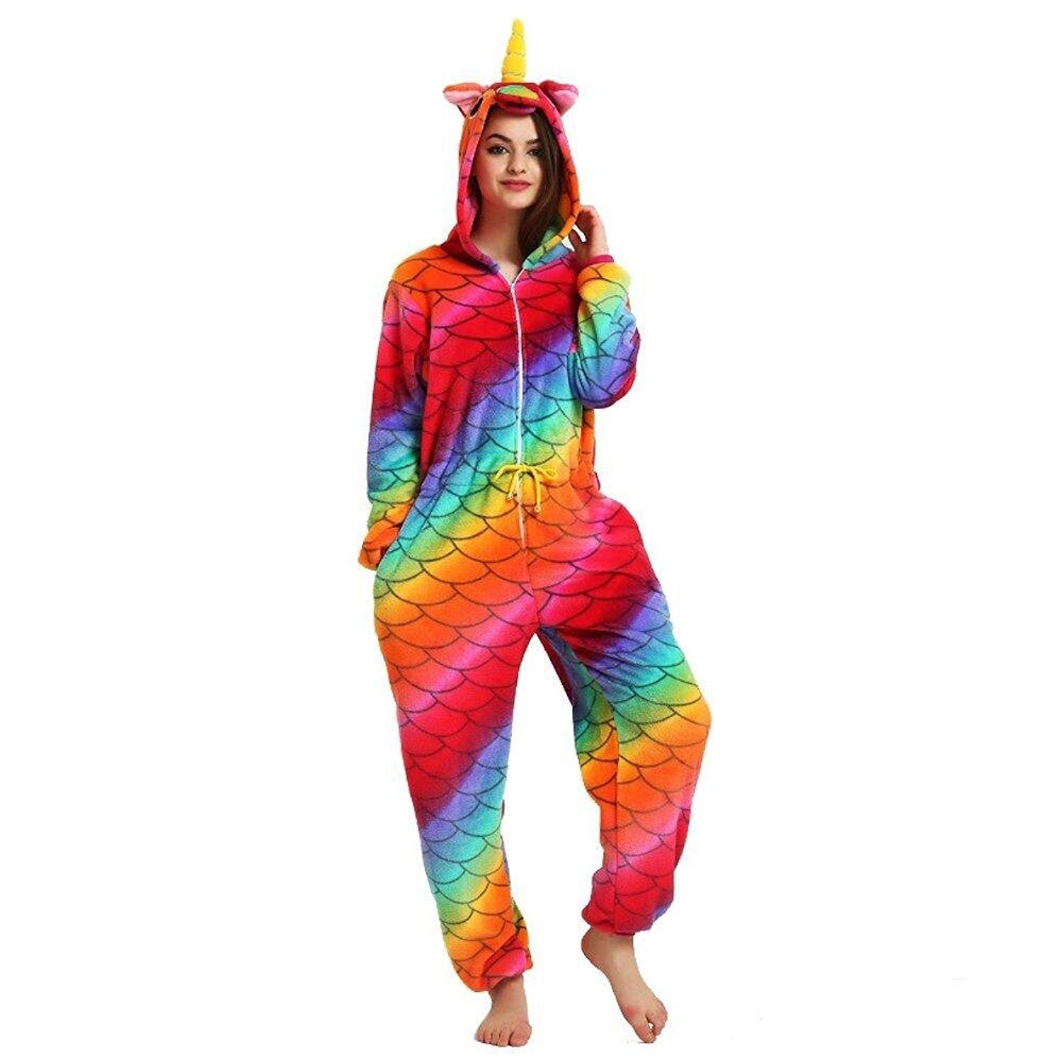 misslight Unicornio Pijamas Animal Ropa de Dormir Cosplay Disfraces Pijamas para Adulto Niños Juguetes y Juegos M, Mermaid2 