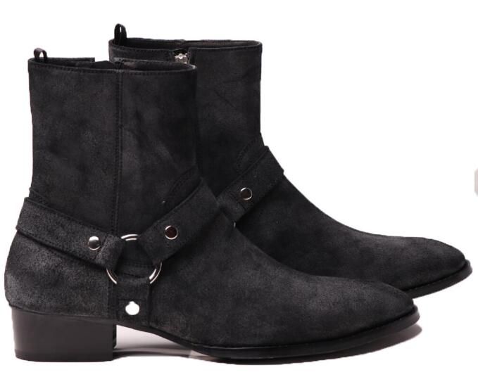 mens boots with metal ring