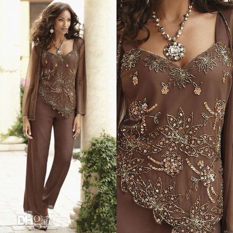 Classy Beaded Mother Of The Bride Pant 