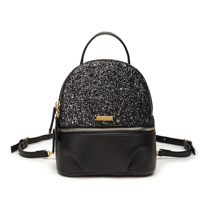 black sequin backpack